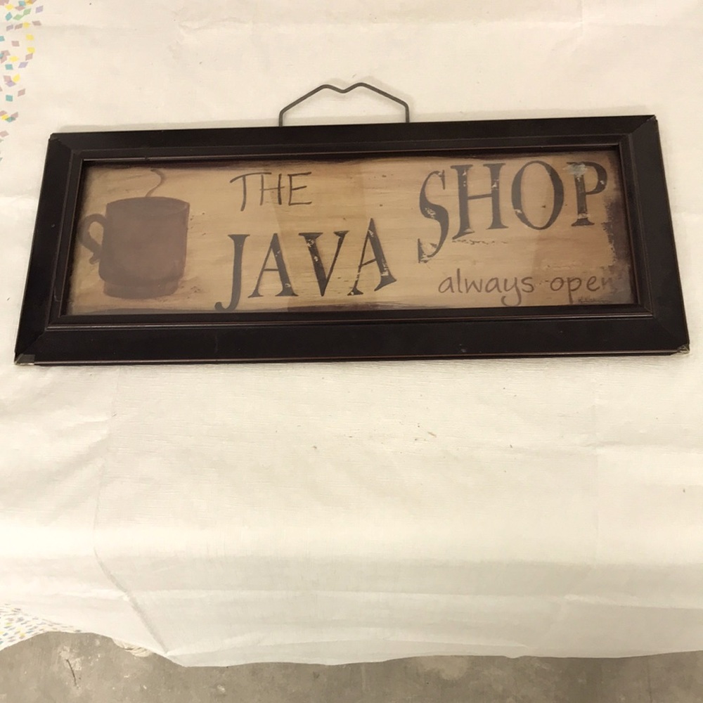The JAVA SHOP always open Decoration Wall Art - Picture 1 of 9